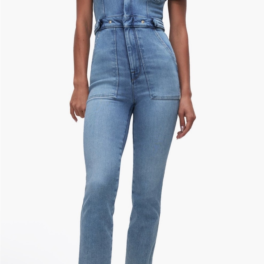 NWT Good American Denim Blue Jumpsuit in xs or small